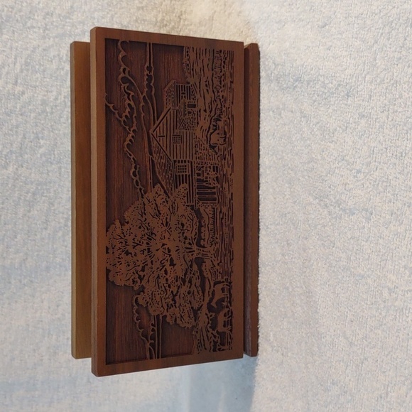 Lasercraft Engraved Walnut Letter Holder Napkin Holder - Picture 1 of 8